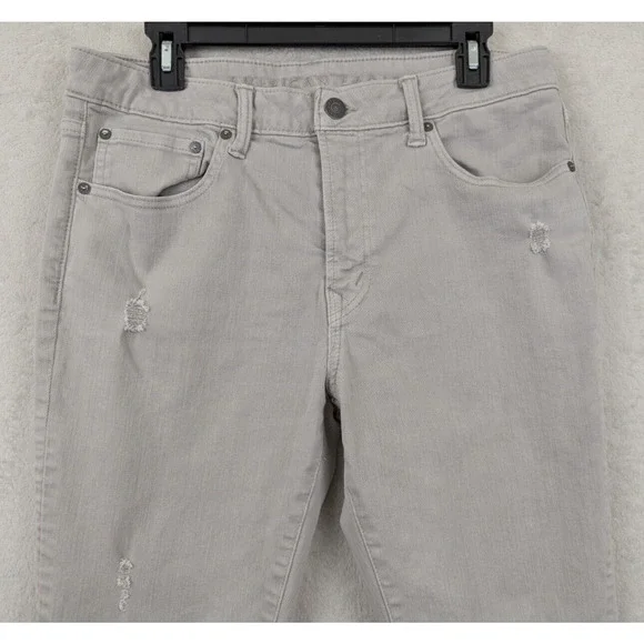 American Eagle sz 34/30 Slim Straight Skinny Jeans distressed stretchy 1243 - Picture 2 of 7